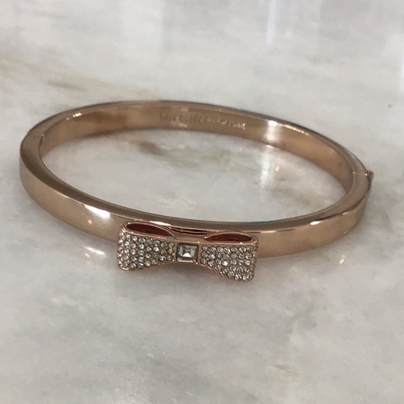 Kate Spade rose gold bow bangle